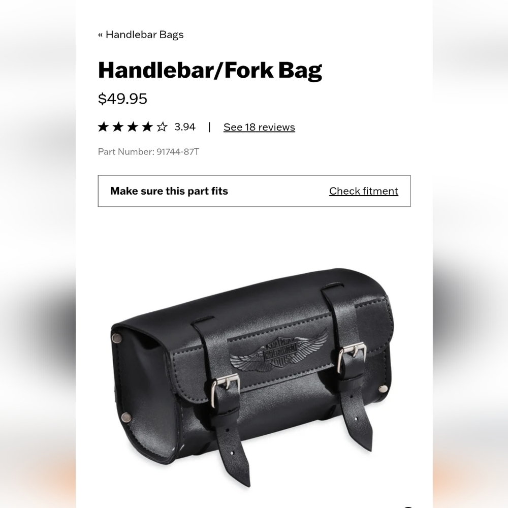 Harley-Davidson Black Belt Bag with Classic Design